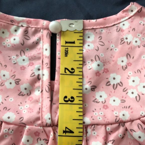 Unbranded Boutique Girls Spring/Summer Dress Peach White Flowers Size 100 (3-4Y) - Picture 10 of 12